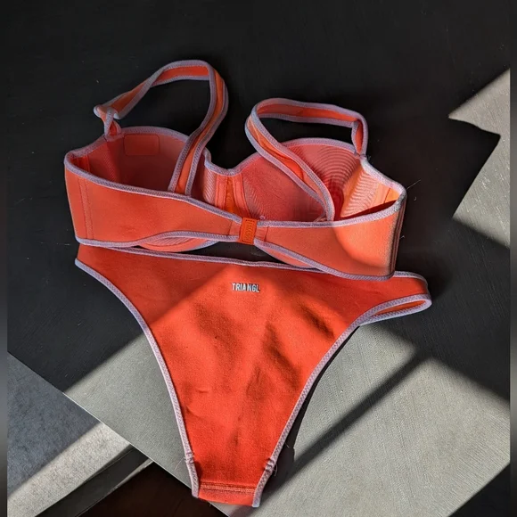 TRIANGL Orange and Blue Bikini Set - Picture 2 of 4